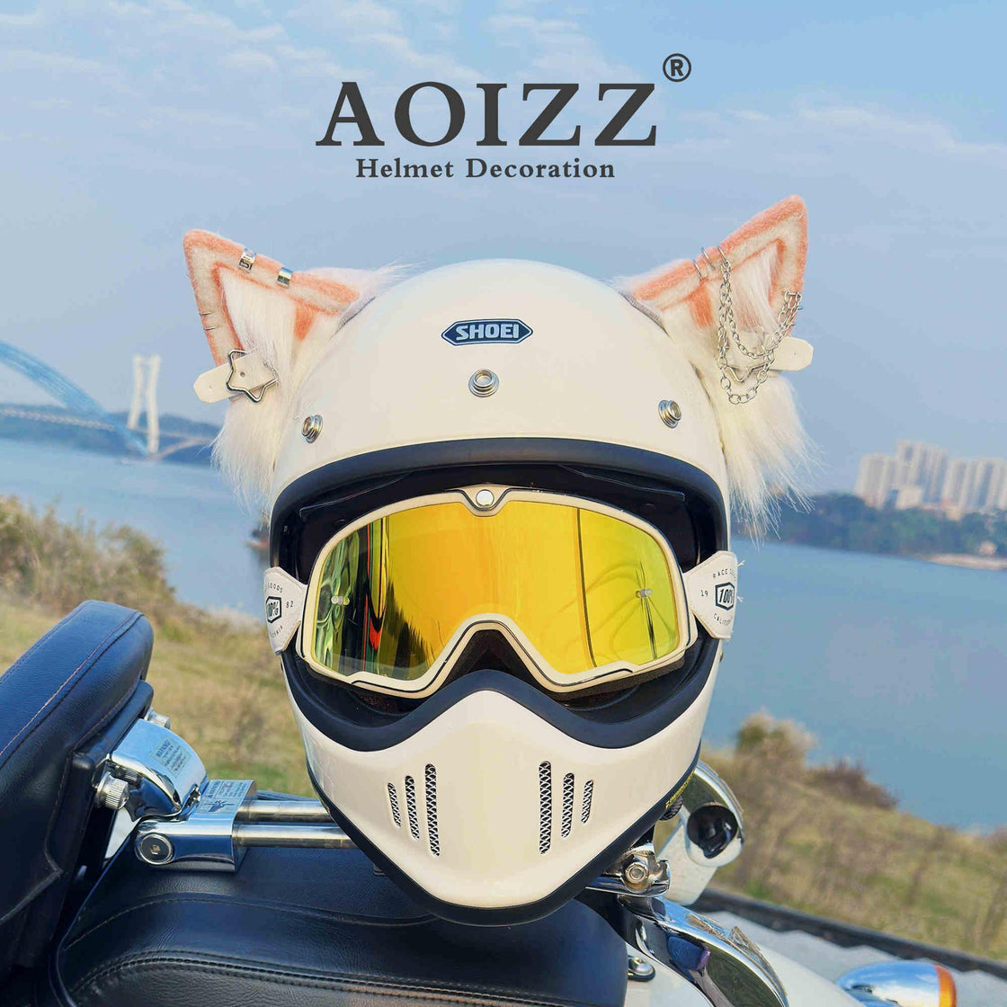 AOIZZ™ Handmade Cat Ear Helmet Decoration PRO – Bean's Moto Booth AOIZZ™ Handmade Cat Ear Helmet Decoration PRO – Bean's Moto Booth