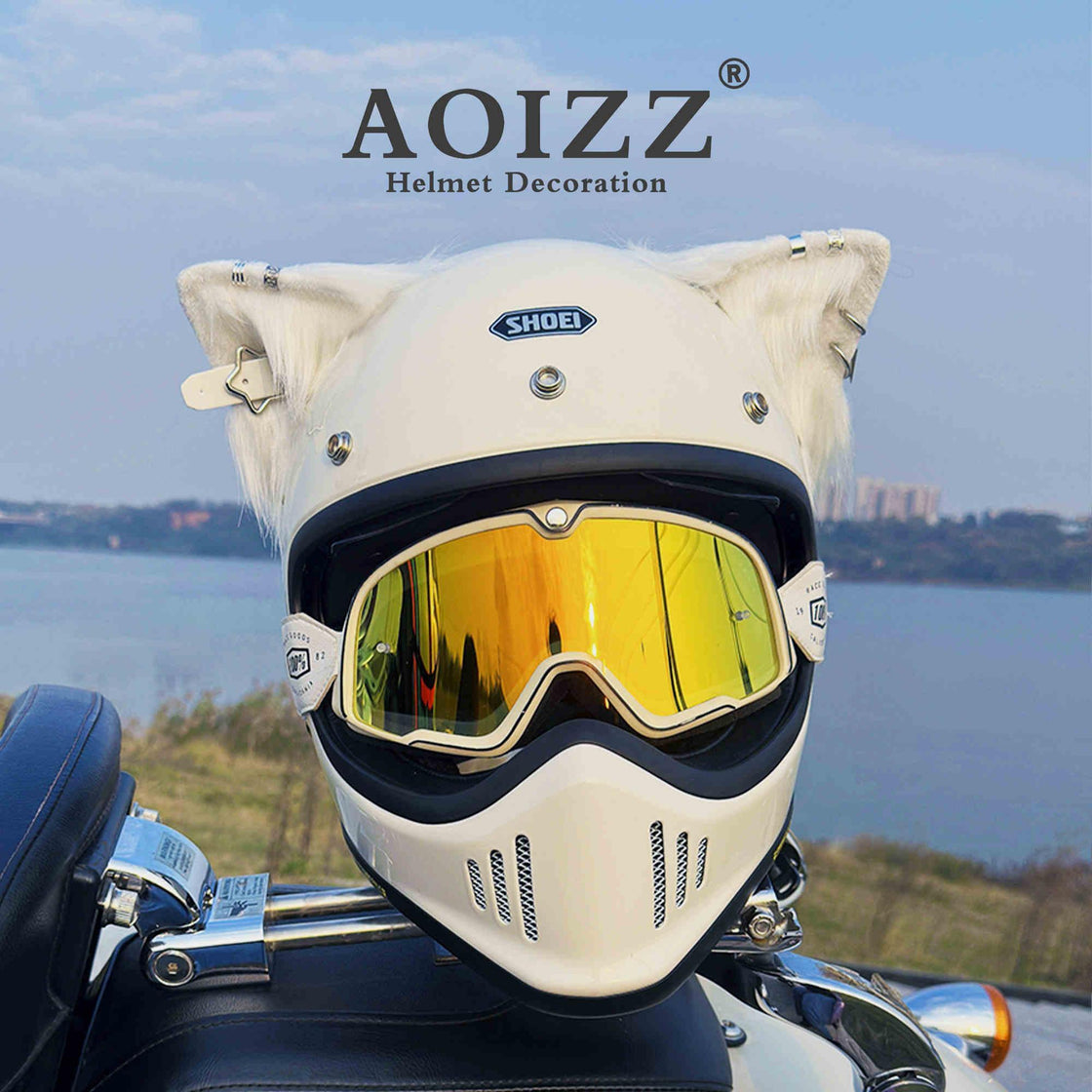 ears and tails for motorcycle helmet AOIZZ™ Handmade Cat Ear Helmet Decoration PRO – Bean's Moto Booth