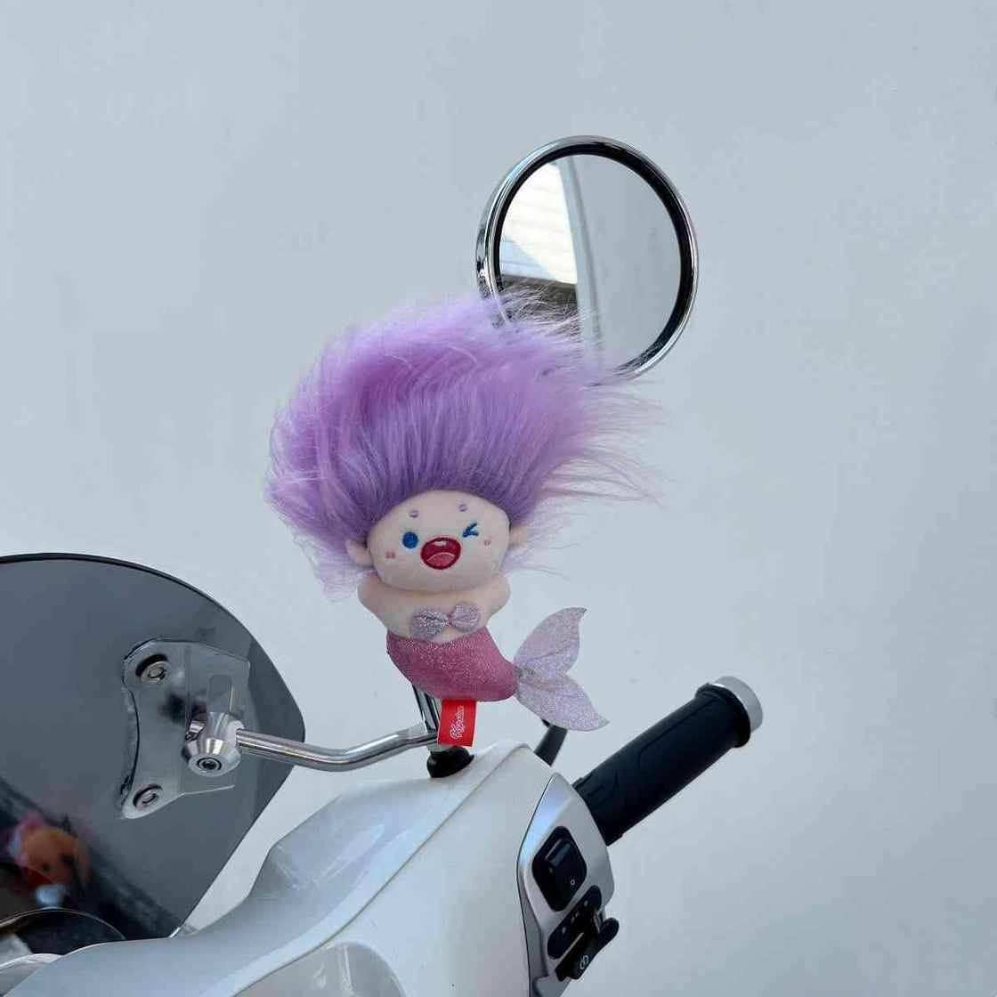 Crazy Mermaid Princess Rearview Mirror Doll