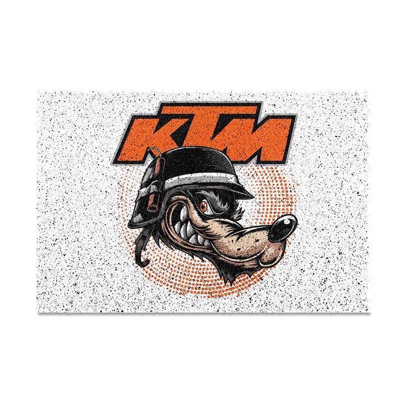 VIOLENCE BEAR™ Motorcycle Racing-Themed Custom Floor Mat