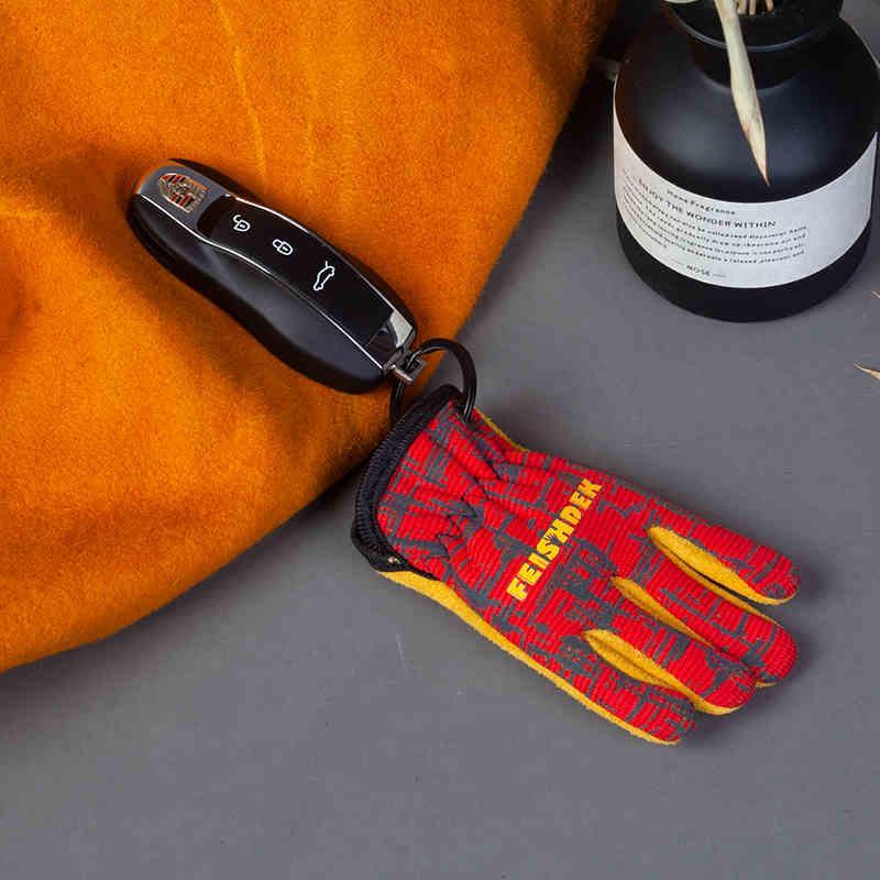 FEISHDEK™ Vintage Handcrafted Leather Motorcycle Glove Keychain