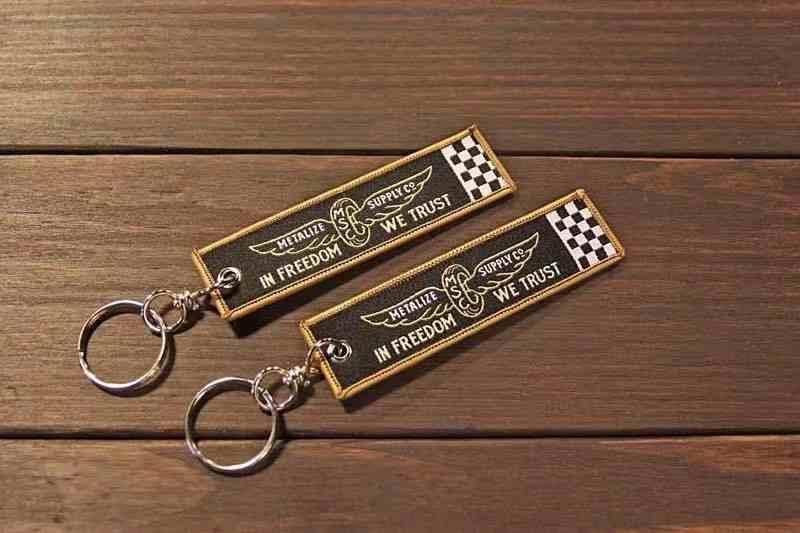 METALIZE™ Vintage Motorcycle Handmade Embroidered Keychain