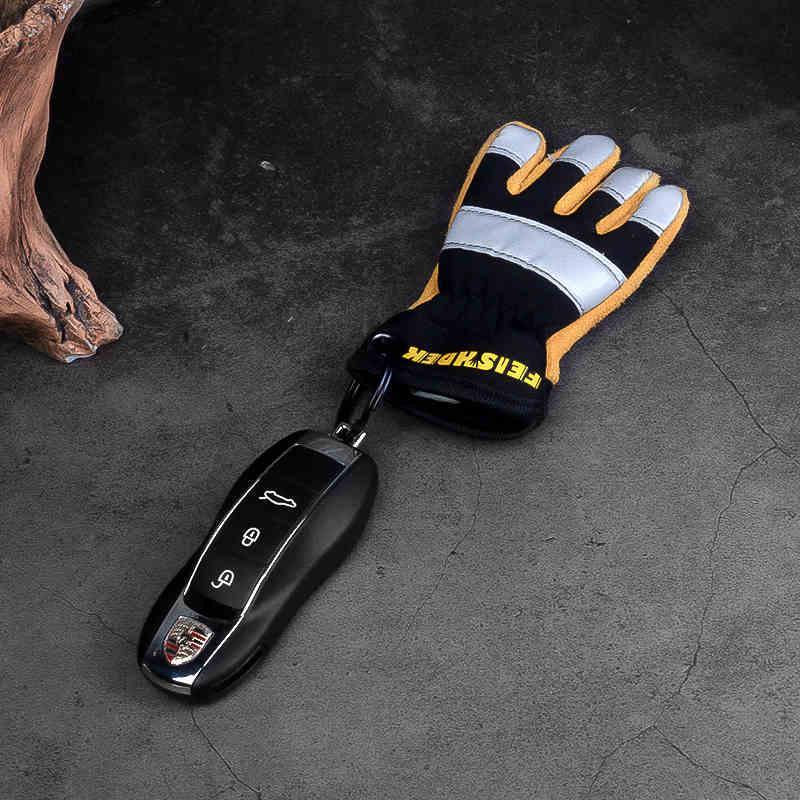 FEISHDEK™ Vintage Handcrafted Leather Motorcycle Glove Keychain