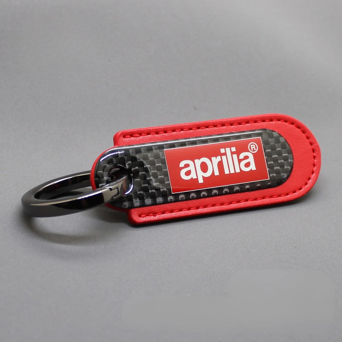 Motorcycle Carbon Fiber Leather Keychain