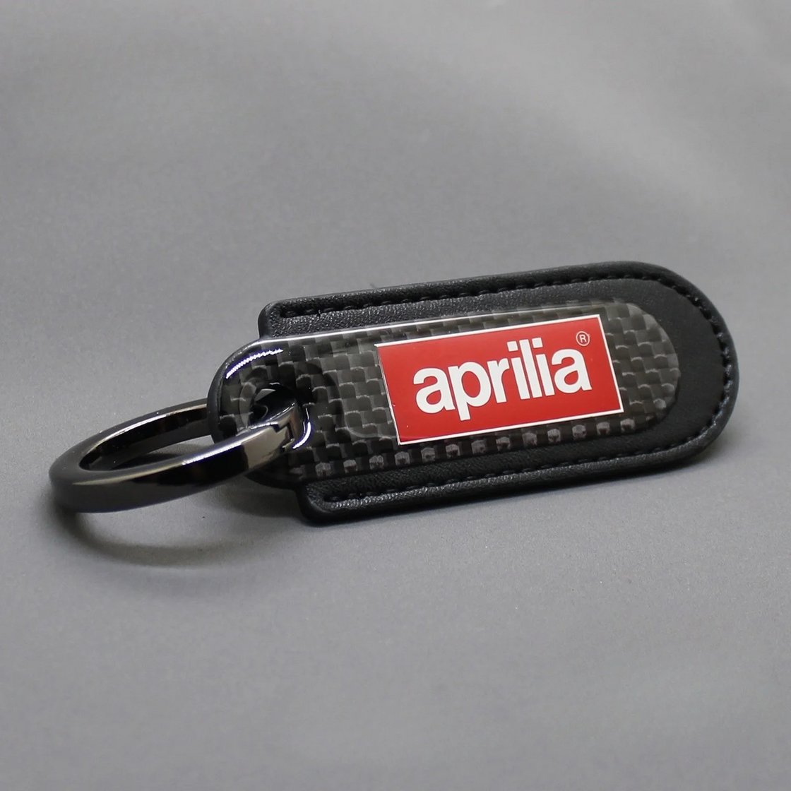 Motorcycle Carbon Fiber Leather Keychain