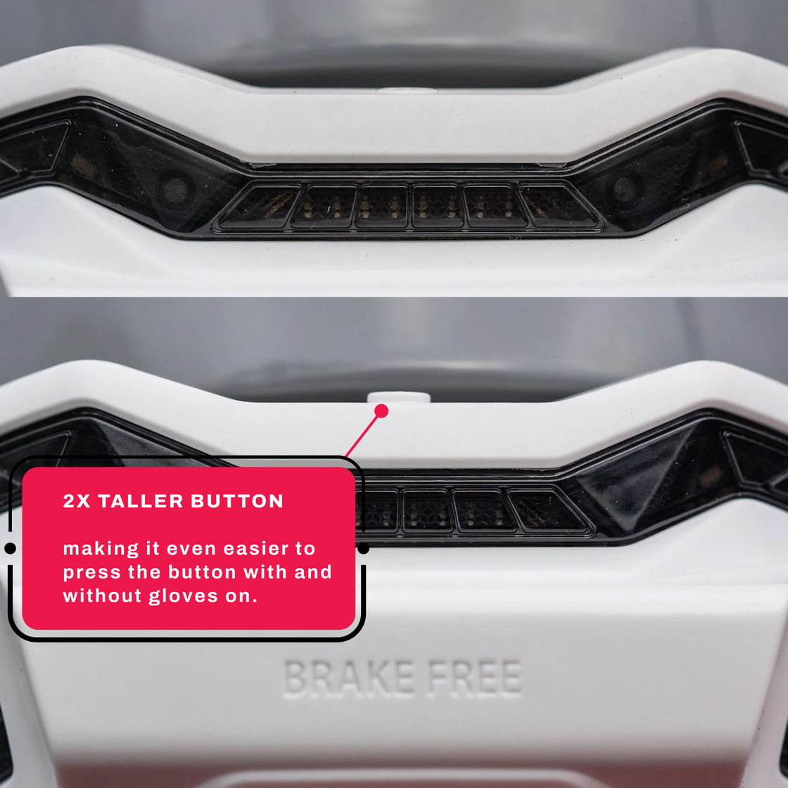Brake Free Helmet Brake Light White Brake Free USB-C