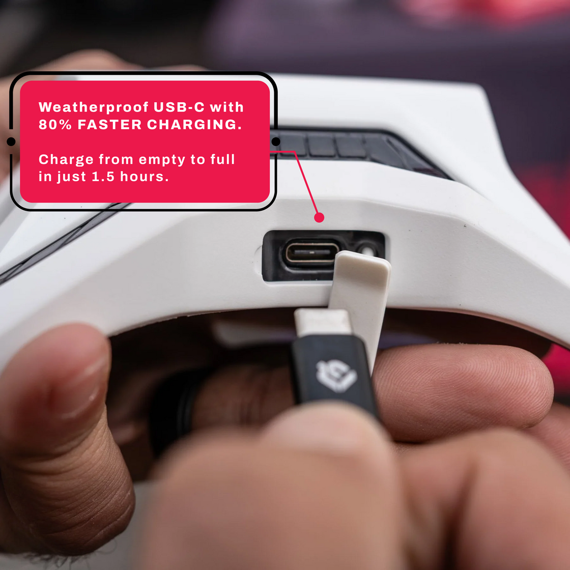 Brake Free Helmet Brake Light White Brake Free USB-C