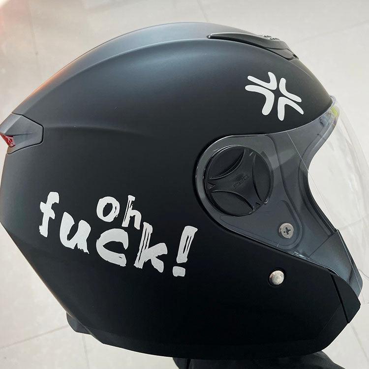 Attitude Helmet Sticker-hand painted style - Bean's Moto Booth