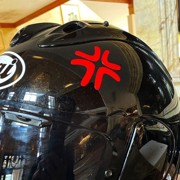Attitude Helmet Sticker-hand painted style - Bean's Moto Booth