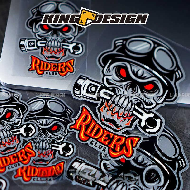 Hell Skull Sticker – Bean's Moto Booth