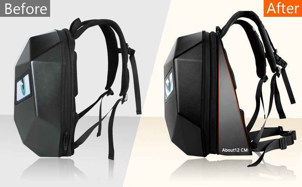 Crelander™ LED Hard Shell Water Resistant Motorcycle Backpack - Bean's Moto Booth