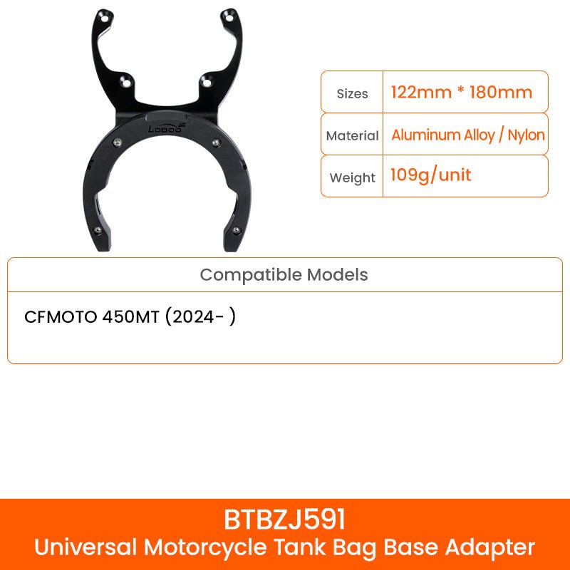 LOBOO Magnetic Motorcycle Tank Bag(4.5-6.5L) – Expandable, Quick Release, Universal Fit