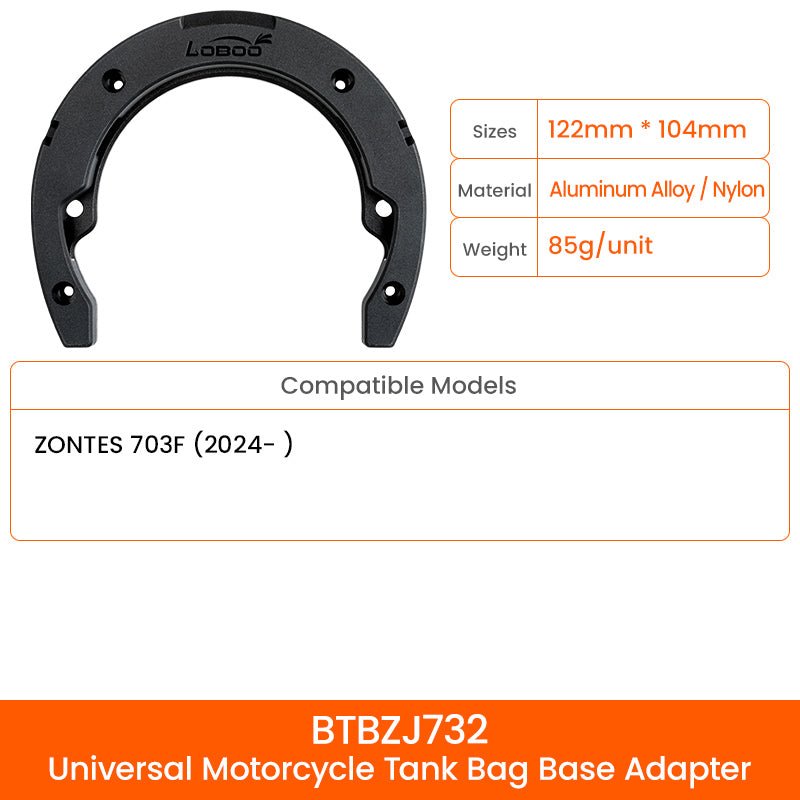 LOBOO Magnetic Motorcycle Tank Bag(4.5-6.5L) – Expandable, Quick Release, Universal Fit