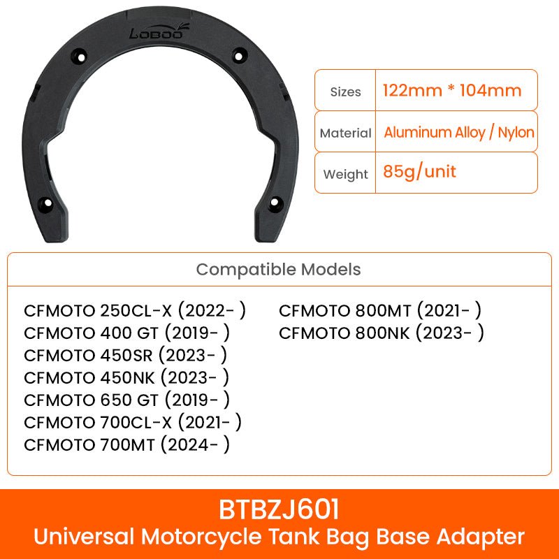 LOBOO Magnetic Motorcycle Tank Bag(4.5-6.5L) – Expandable, Quick Release, Universal Fit