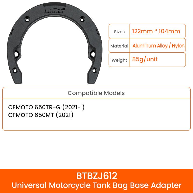 LOBOO Magnetic Motorcycle Tank Bag(4.5-6.5L) – Expandable, Quick Release, Universal Fit