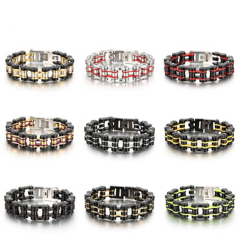 Diverse color motorcycle chain-style bracelet - Bean's Moto Booth