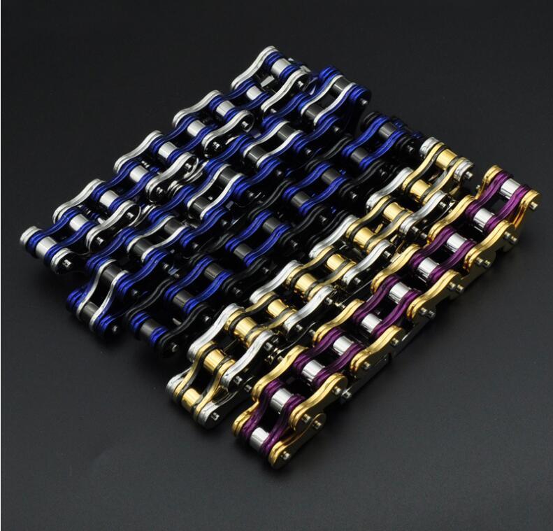 Diverse color motorcycle chain-style bracelet - Bean's Moto Booth