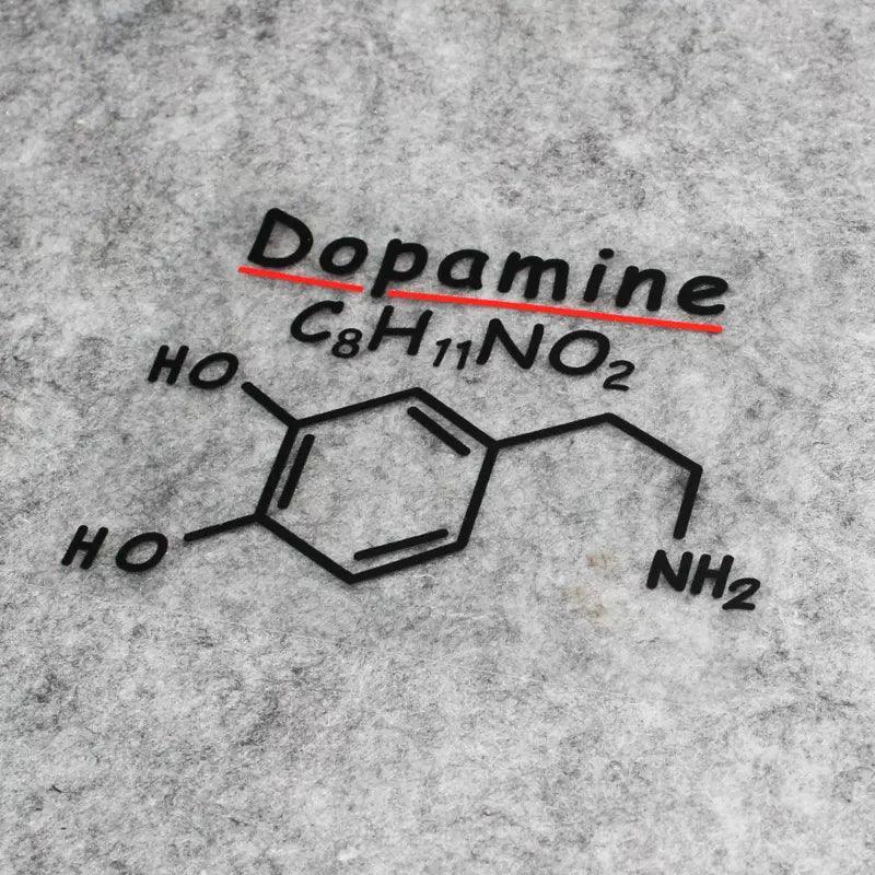 Dopamine, Adrenaline, Caffeine chemical formulas stickers - Bean's Moto Booth
