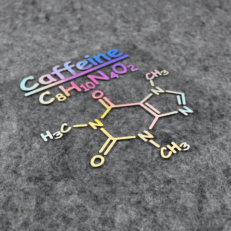 Dopamine, Adrenaline, Caffeine chemical formulas stickers - Bean's Moto Booth