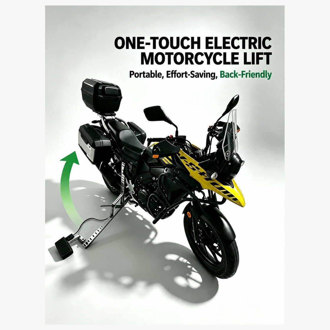 Portable Electric Motorcycle Lift Assist Device