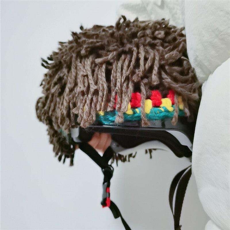 bike helmet for dreads Dreadlocks helmet hood & Sausage-lips mask – Bean's Moto Booth