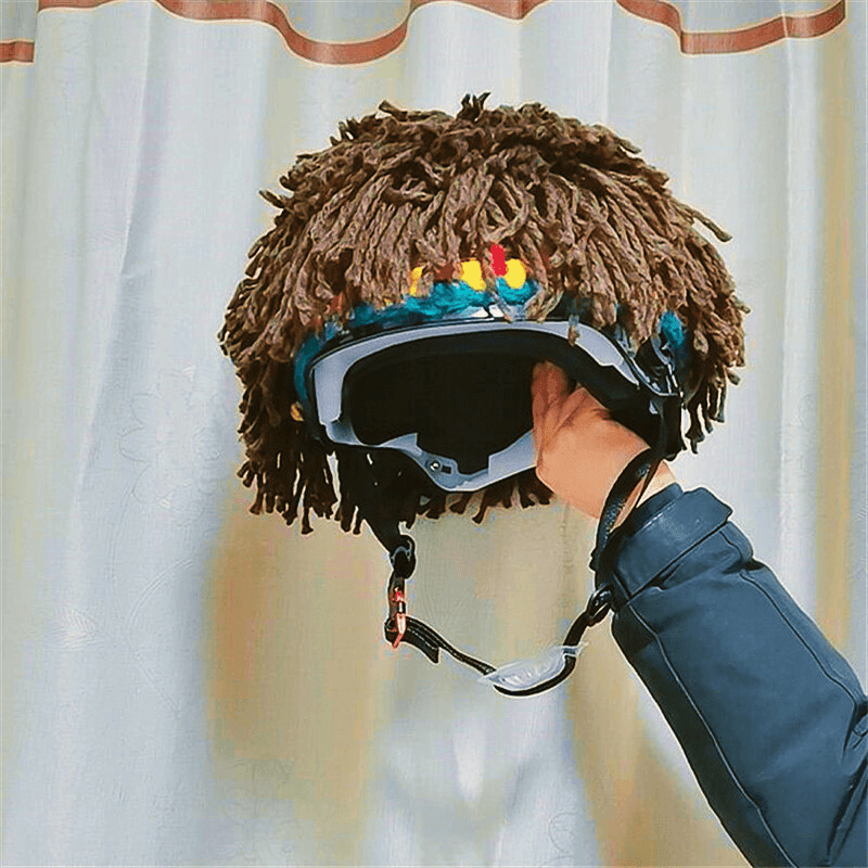 Dreadlocks helmet hood & Sausage-lips mask - Bean's Moto Booth
