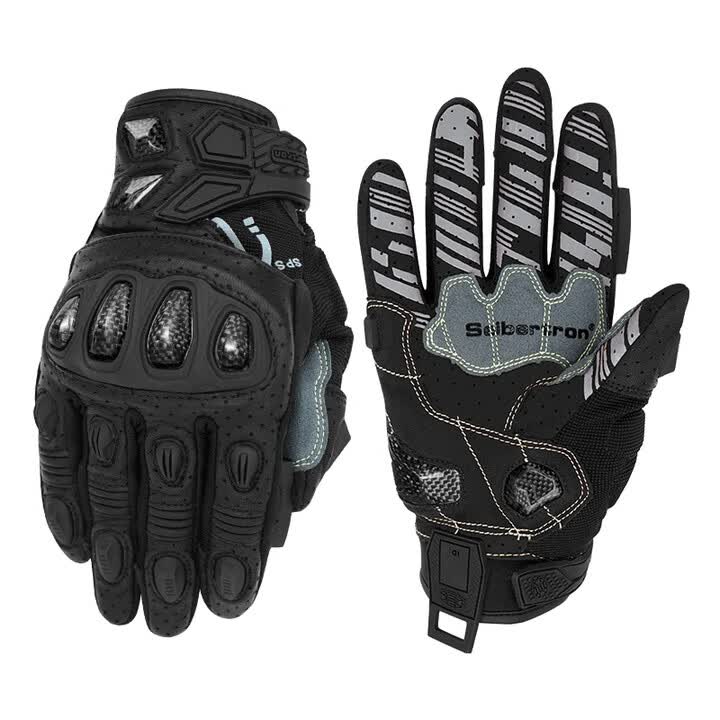Seibertron SPS-7 motorcycle gloves in Black