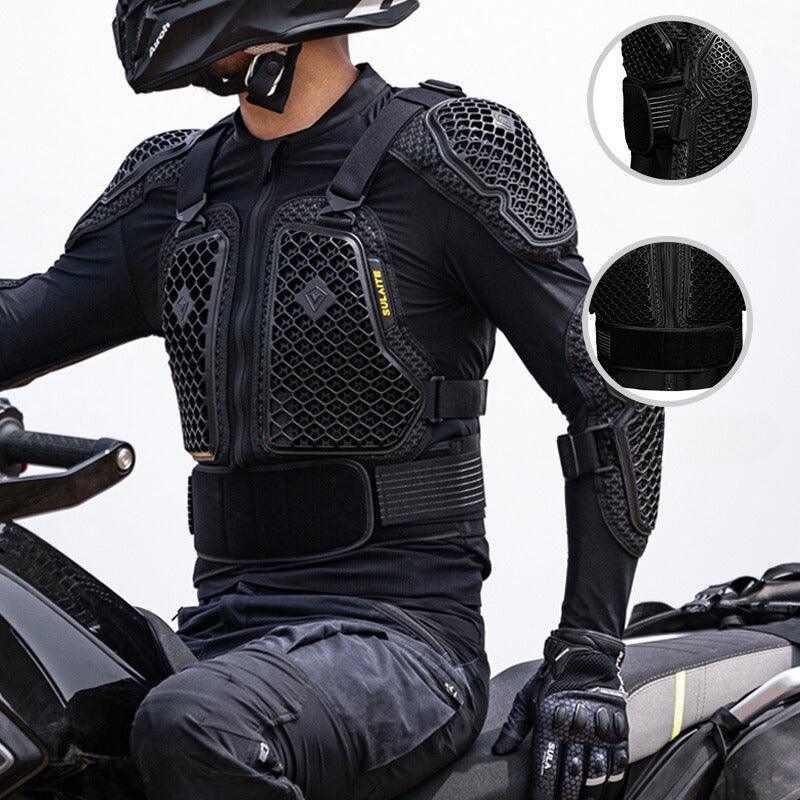armor motorcycle helmet add on SULAITE Black Knight Motorcycle Body Armor Black / S