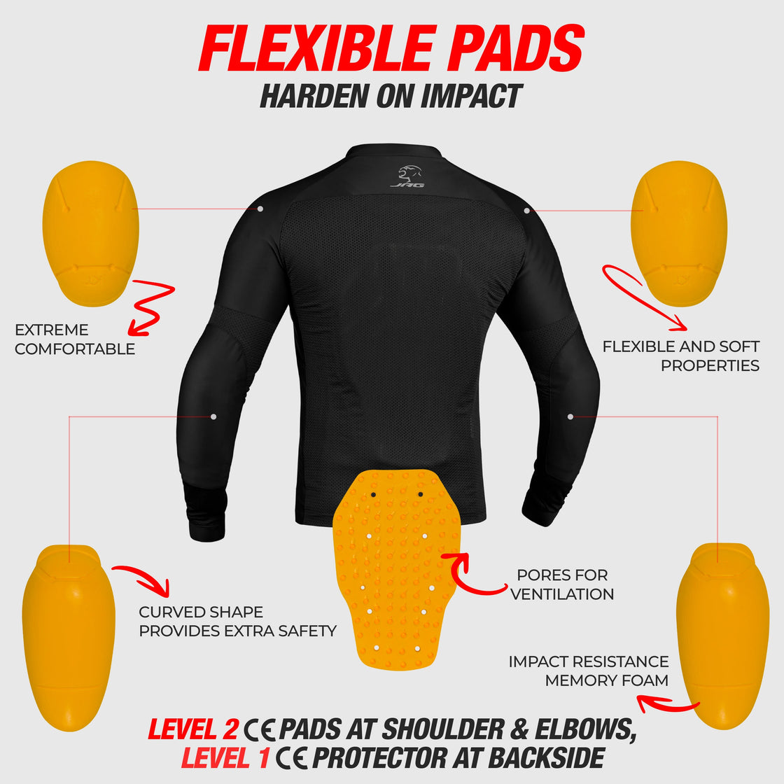 JAG Mesh Motorcycle Shirt | CE Certified Protection