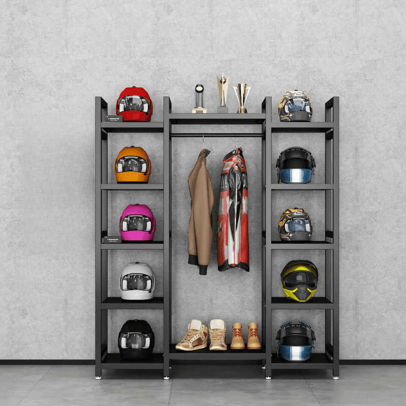 HSQ™ Motorcycle Gear Storage/Display Rack - Bean's Moto Booth