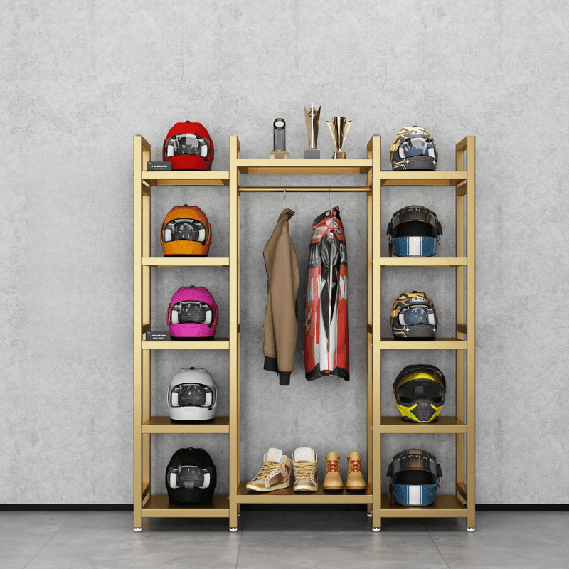 HSQ™ Motorcycle Gear Storage/Display Rack - Bean's Moto Booth