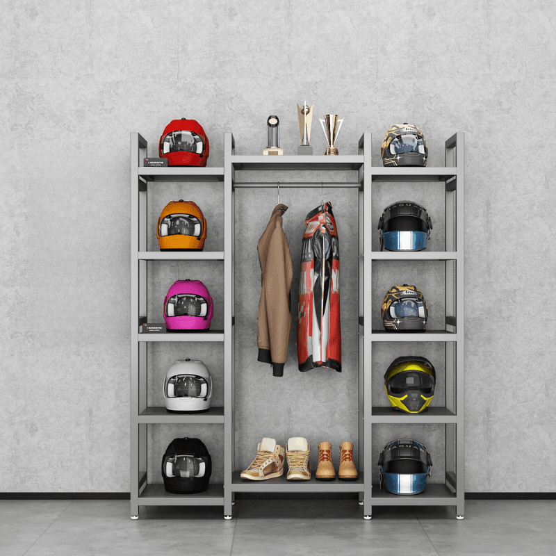 HSQ™ Motorcycle Gear Storage/Display Rack - Bean's Moto Booth