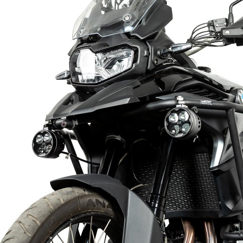 LOBOO L11 Motorcycle Auxiliary Lights – 15000LM High/Low Beam with 3 Warning Modes, IP68 Waterproof, Intelligent Temp Control (Pair)