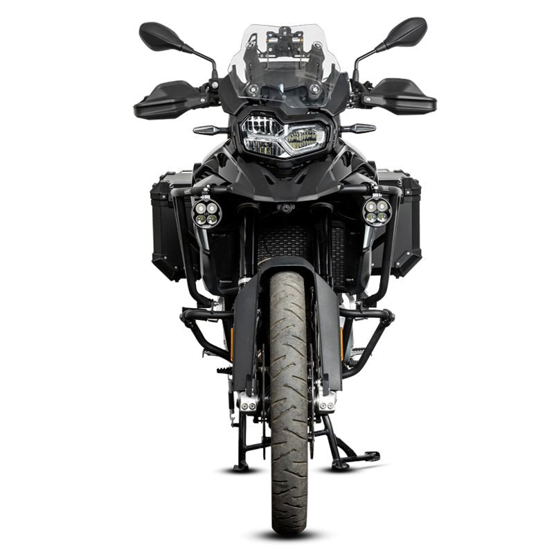 LOBOO L11 Motorcycle Auxiliary Lights – 15000LM High/Low Beam with 3 Warning Modes, IP68 Waterproof, Intelligent Temp Control (Pair)