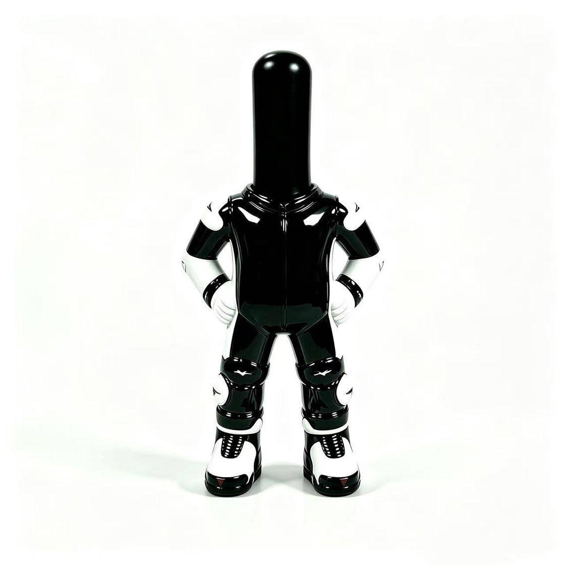 Black Ducati Style MotoMan helmet display stand