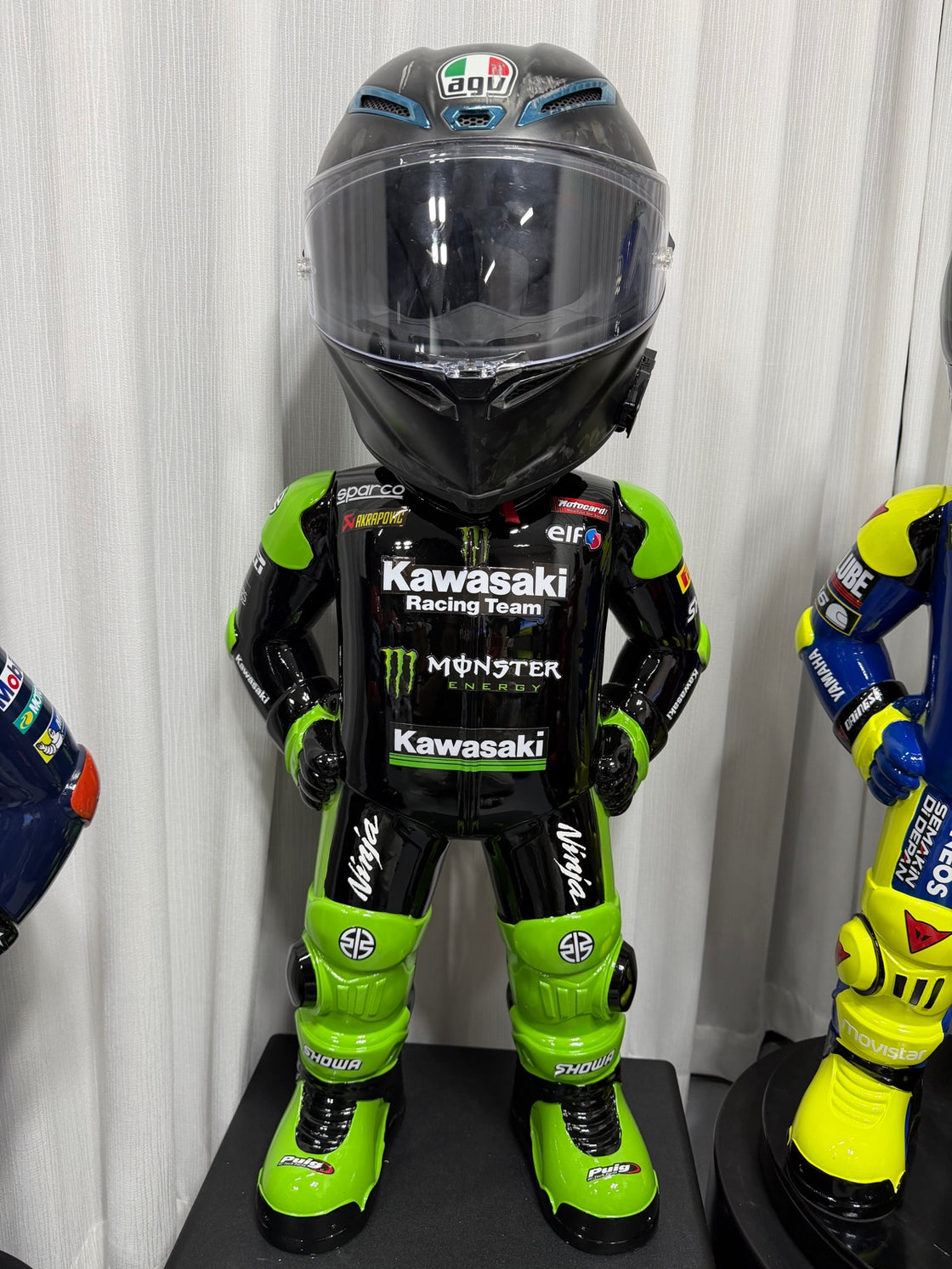 Kawasaki Style MotoMan helmet display stand