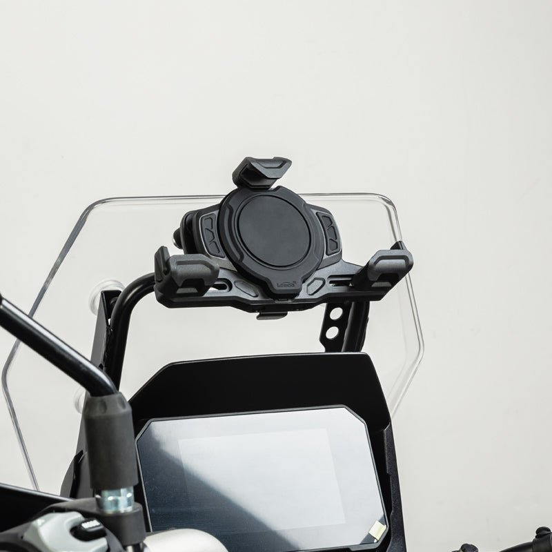 LOBOO PH02S Motorcycle Phone Holder – Adjustable, Anti-Vibration, Wireless Charging
