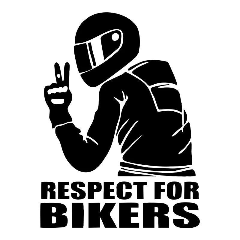 Respect Bikers Stickers - Bean's Moto Booth