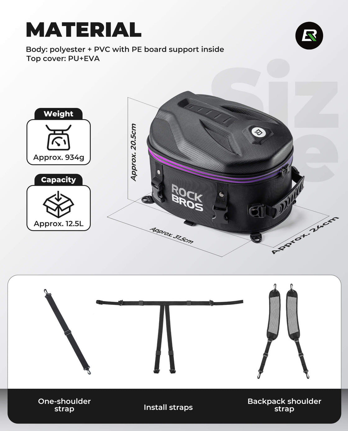 Motorcycle Hard Shell Tail Bag