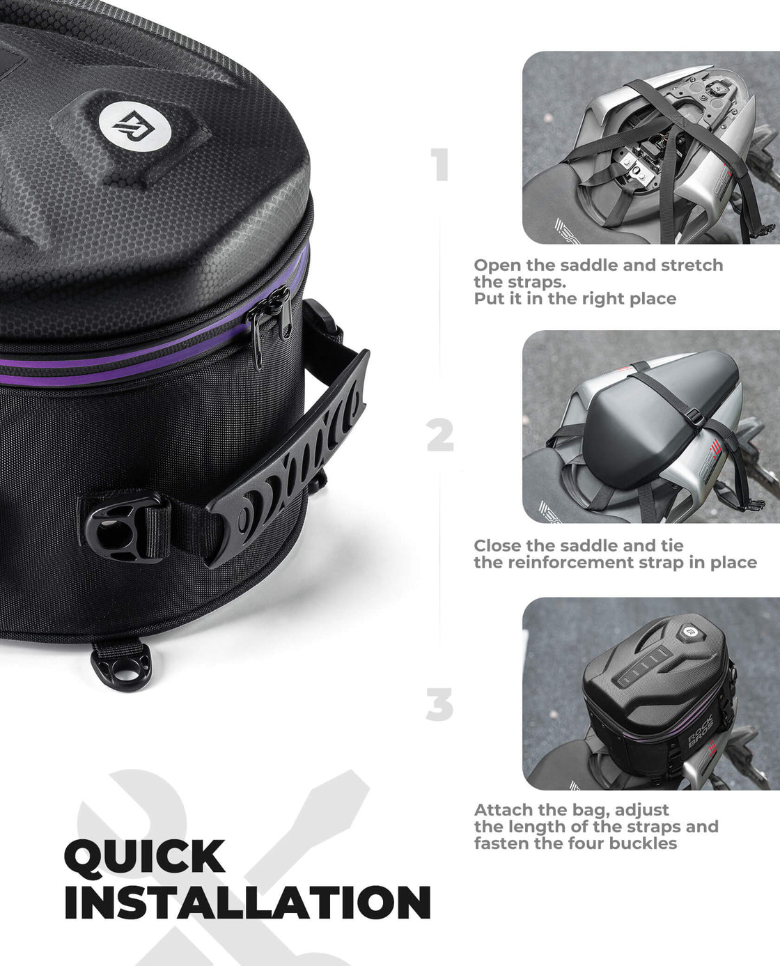 Motorcycle Hard Shell Tail Bag