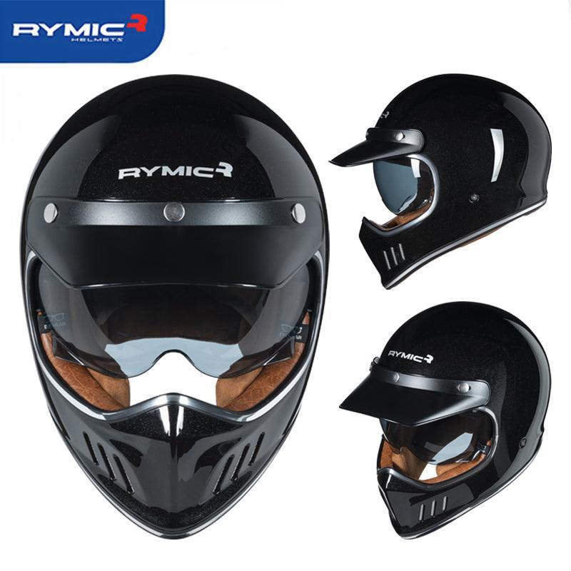RYMIC™ Vintage Full Face Helmet - Bean's Moto Booth