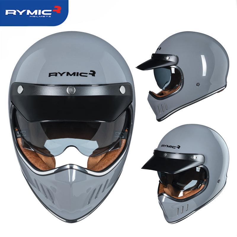 RYMIC™ Vintage Full Face Helmet - Bean's Moto Booth