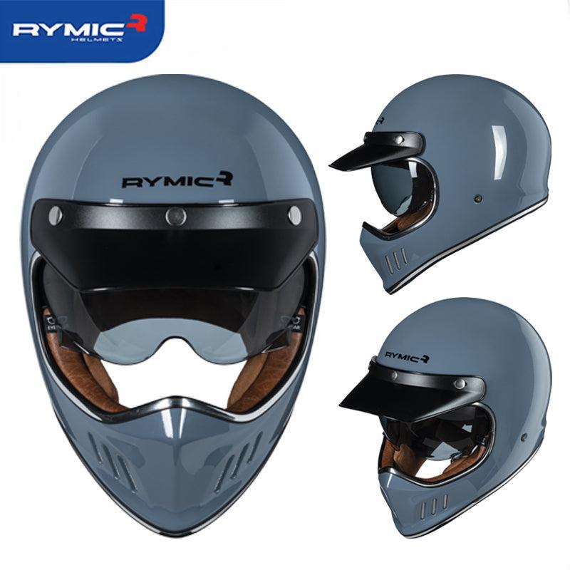 RYMIC™ Vintage Full Face Helmet - Bean's Moto Booth