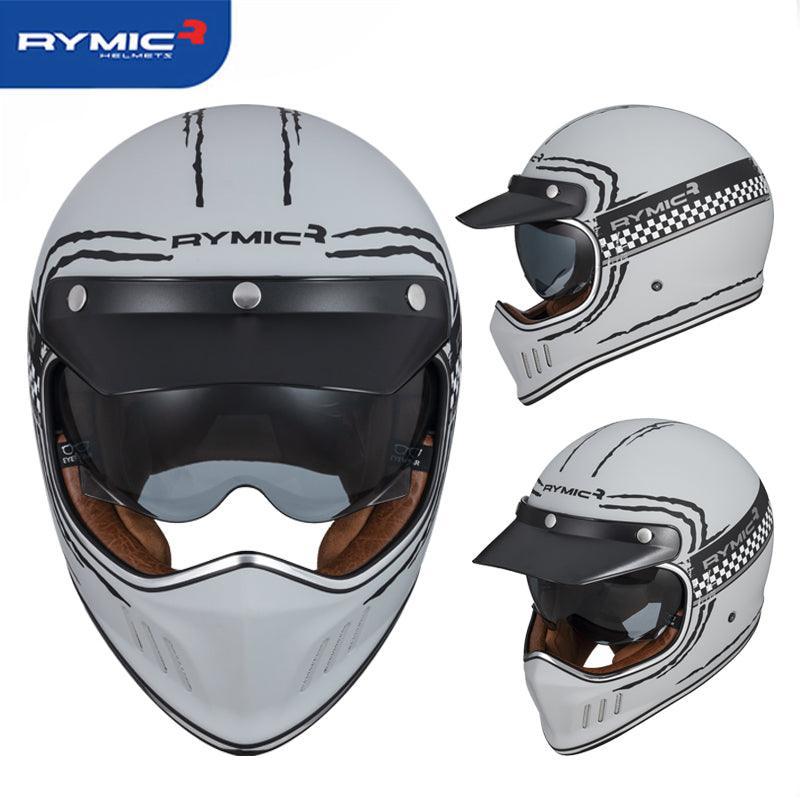 RYMIC™ Vintage Full Face Helmet - Bean's Moto Booth