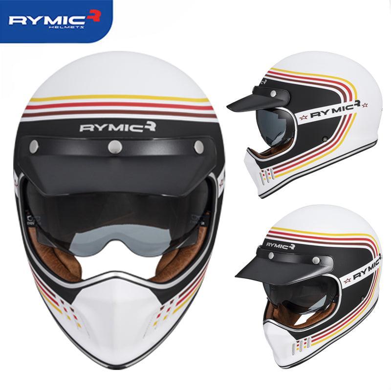 RYMIC™ Vintage Full Face Helmet - Bean's Moto Booth