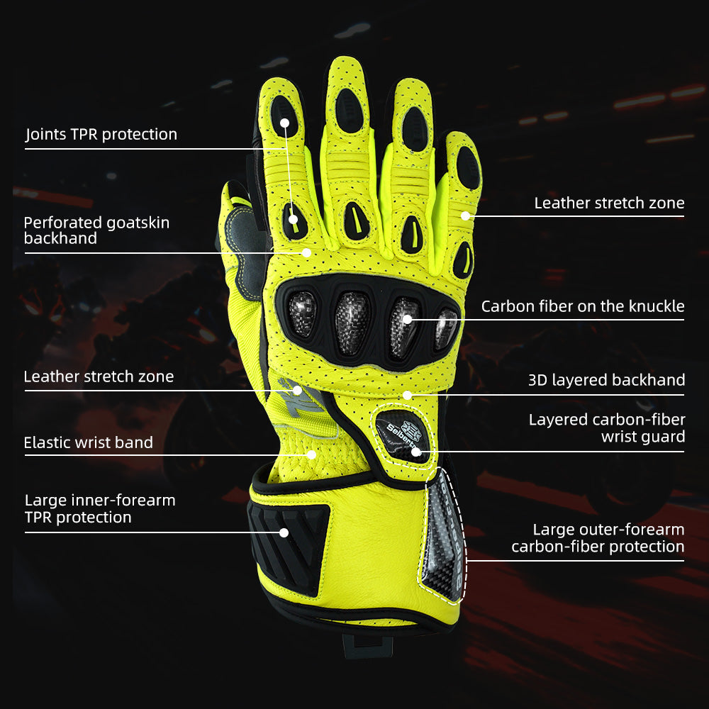 Color:Fluorescent Yellow | Seibertron SPS-7L Fluorescent Yellow backhand protection features
