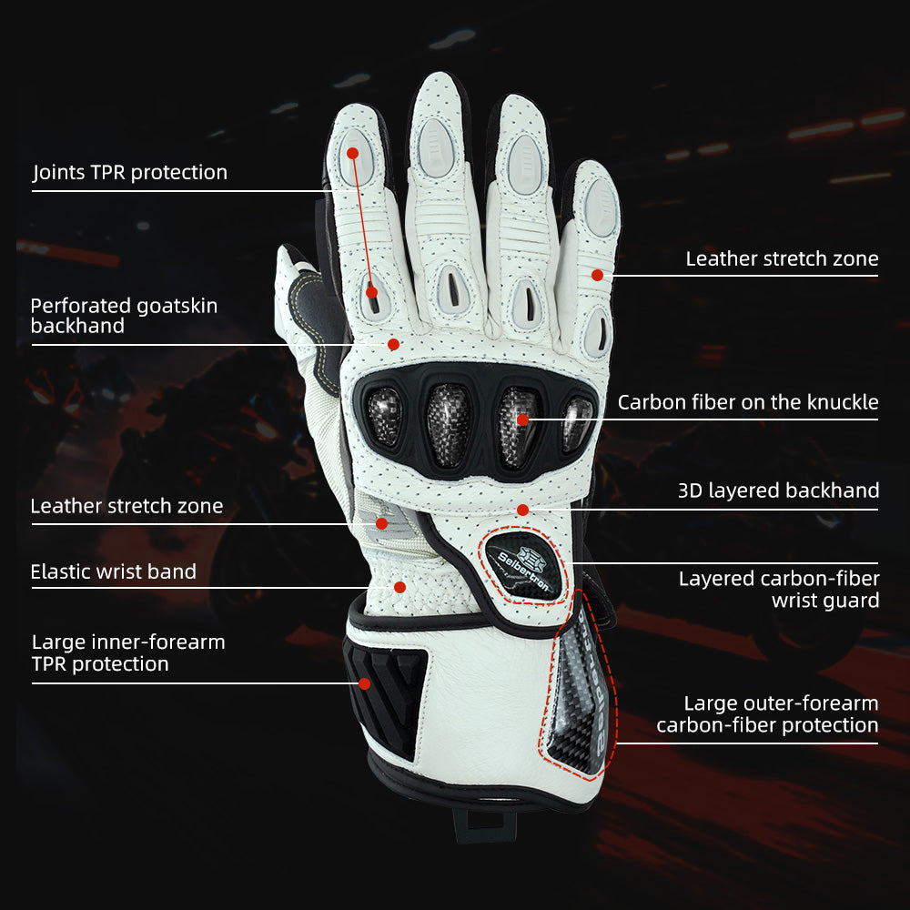 Color:White | Seibertron SPS-7L White backhand protection features