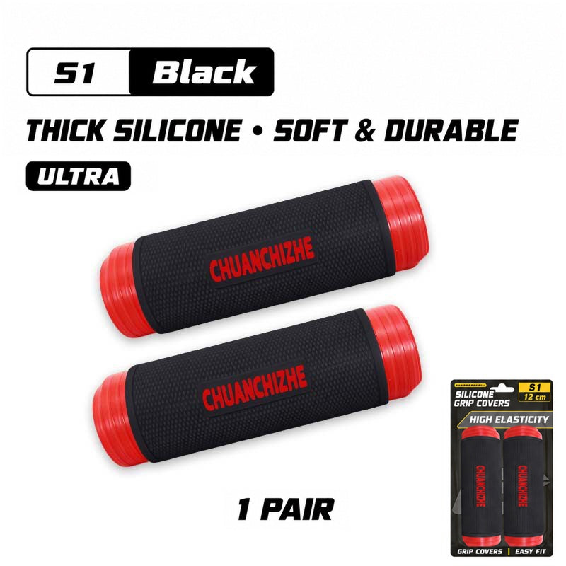 CHUANCHIZHE S1 Black silicone grip covers, pair