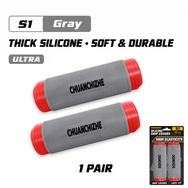 CHUANCHIZHE S1 Gray silicone grip covers, pair