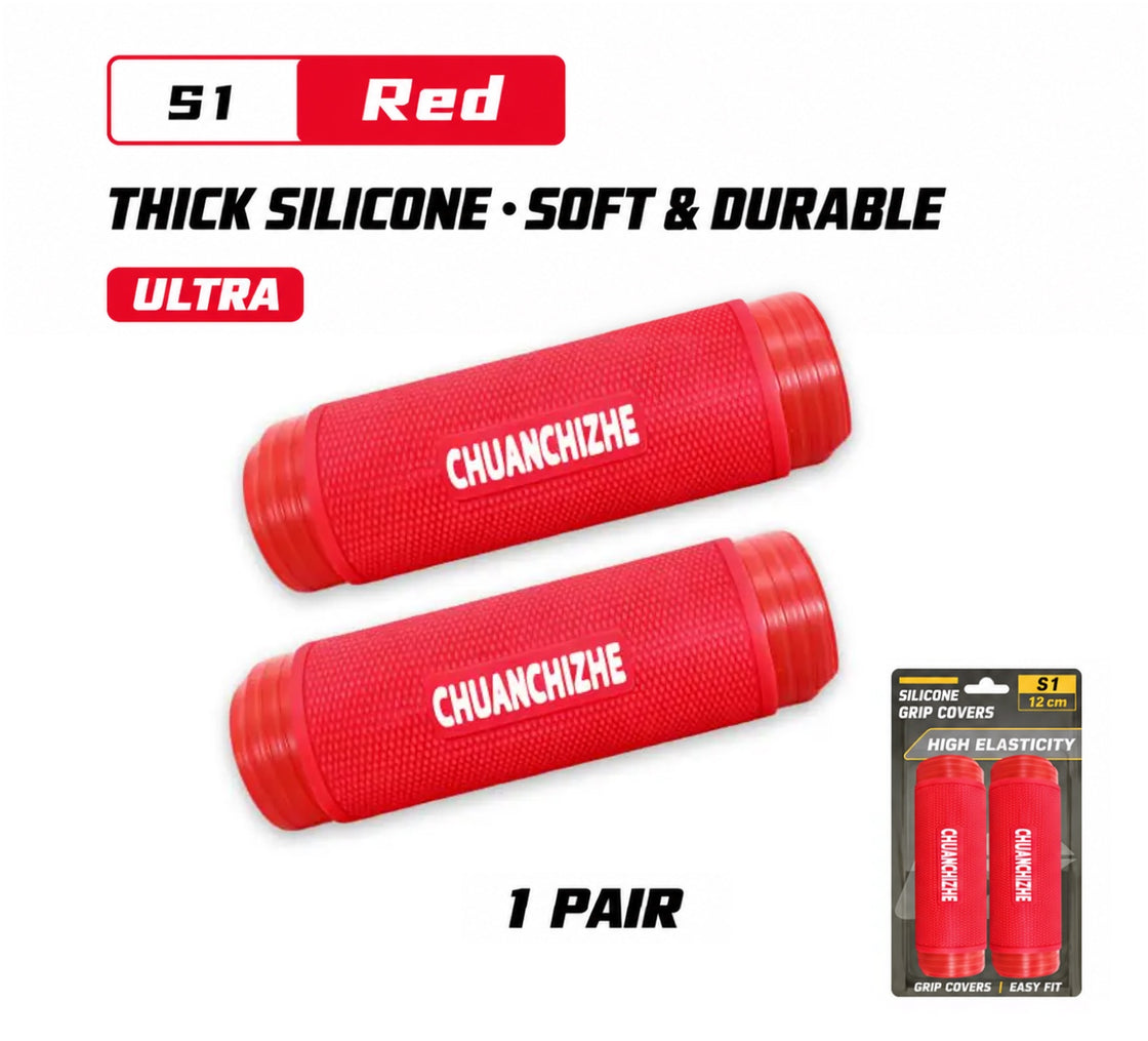 CHUANCHIZHE S1 Red silicone grip covers, pair